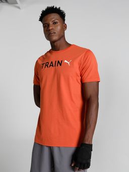 Puma - Graphic Train Men Orange T-Shirt