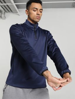 Puma - Fit PWRFleece 1-4 Zip Men Navy Blue Knitted Jacket