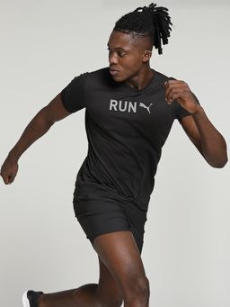 Puma - GRAPHIC RUN Men Black T-Shirt