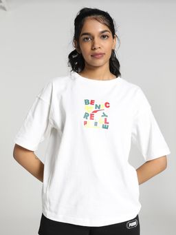 Puma - Downtown Graphic Women White T-Shirt