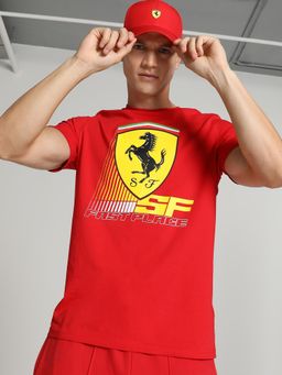 Puma - Ferrari Race Big Shield Men Red T-Shirt