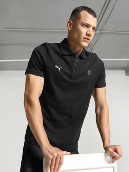 Puma - Ferrari Style jacquard Men Black Polo T-Shirt
