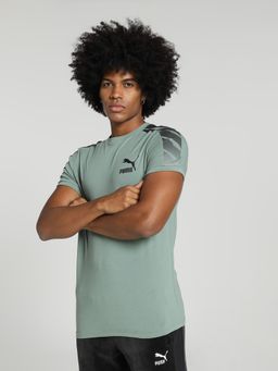 Puma - T7 SPORT Men Green T-Shirt
