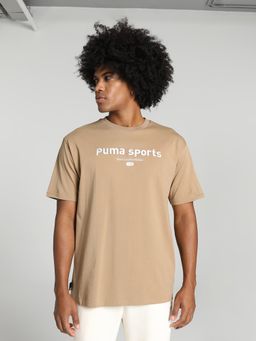 Puma - TEAM Graphic Men Beige T-Shirt