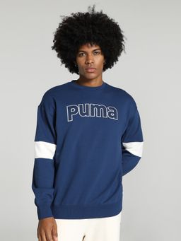 Puma - TEAM Crew Men Navy Blue Sweatshirt