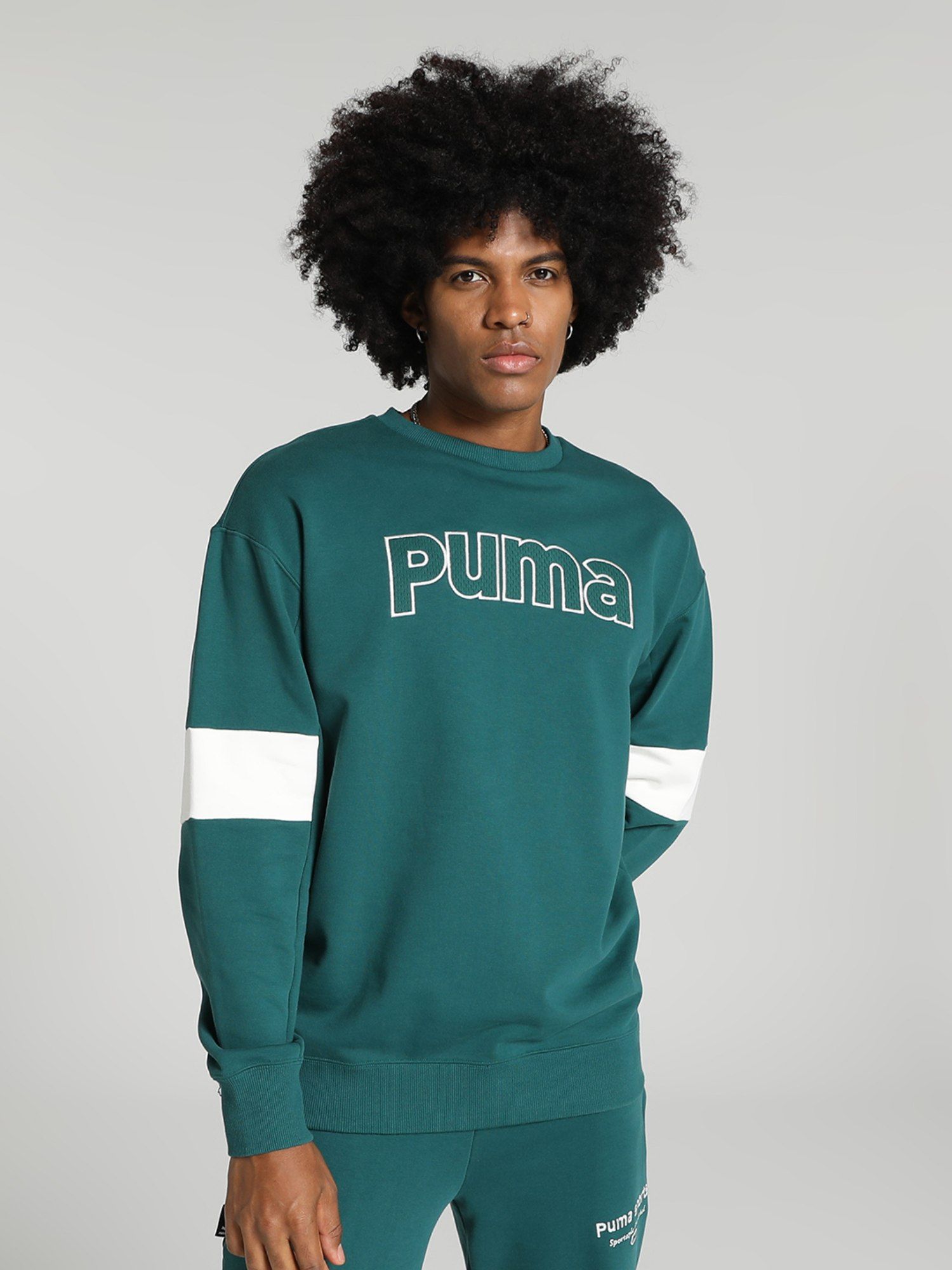 Puma green sweatshirt best sale