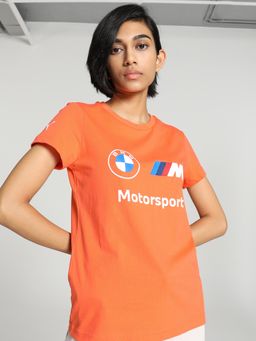 Puma - BMW MMS Essentials Logo Women Orange T-Shirt