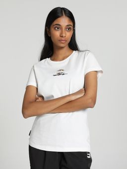 Puma - SWxP Graphic Women White T-Shirt