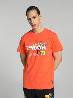 Puma - FRANCHISE Graphic 2 Men Orange T-Shirt