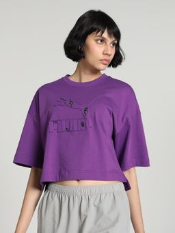 Puma - X SWAROVSKI Women Purple T-Shirt