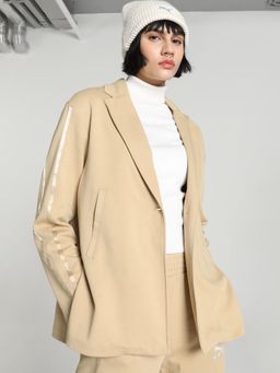 Puma - T7 Women Beige Knitted Blazer Jacket