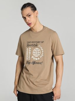 Puma - GRAPHICS LEGACY Men Brown T-Shirt