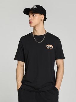 Puma - GRAPHICS SPORTSTYLE CREW Men Black T-Shirt