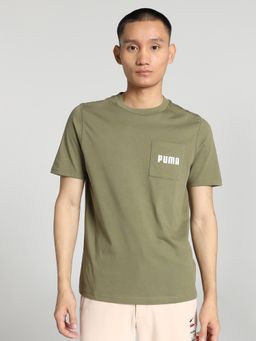 Puma - Modern Basics Pocket Men Green T-Shirts