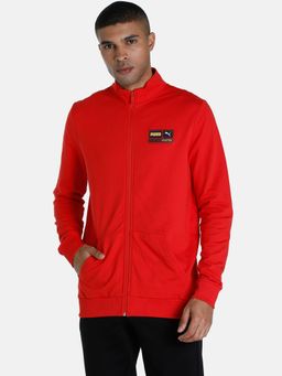 Puma - Knitted Logo Men Red Jacket
