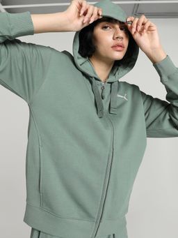 Puma - HER Full-Zip Women Green Hoodie