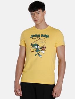Puma - Super Graphic Men Yellow T-Shirt
