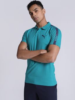 Puma - Raglan Men Green Polo T-Shirt