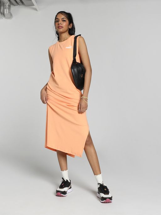 orange puma dress Buy Puma Solid Maxi Women Orange Dress Online