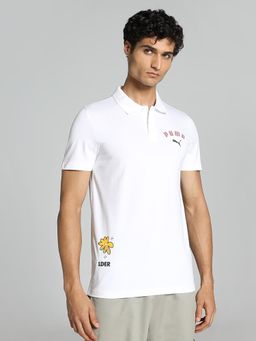Puma - x 1DER Graphic Men White Polo T-Shirt