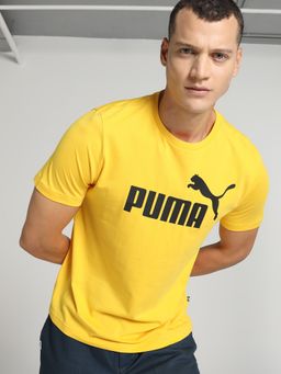 Puma - Essentials Logo Men Yellow T-Shirt