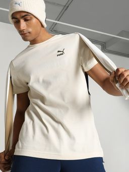 Puma - Classics Jacquard Men Cream T-Shirt