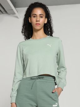 Puma - Essentials Relaxed Crew Women Green T-Shirt