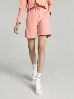 Puma - Essentials High Waist Women Pink Shorts