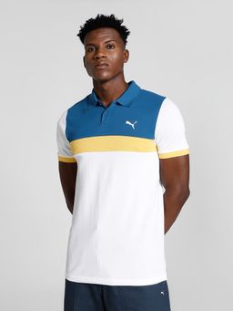 Puma - Colorblock Men White Polo T-Shirt