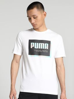 Puma - SUMMER COURT Graphic Men White T-Shirt