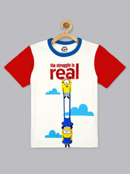 Kidsville - Minion Printed T-Shirt for Boys - Multi-Color