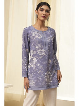 Biba - Women's Blue Straight Kurti