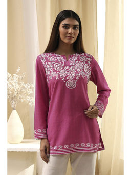 Biba - Women's Pink Straight Kurti
