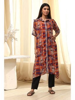 Biba - Women's Multi Polyester Straight Printed Kurta
