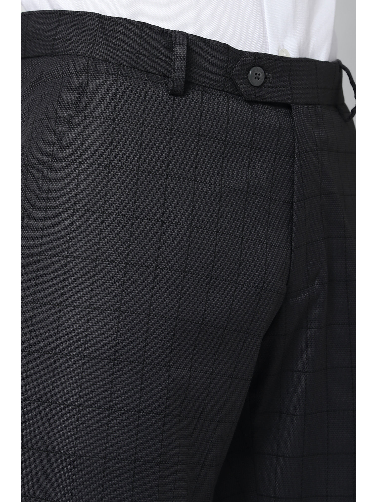 Peter England Men Grey Formal Trousers 