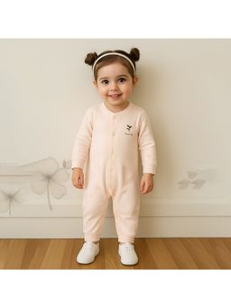 Kidbea - Organic Cotton Kids Full Sleeve Baby Pink Romper