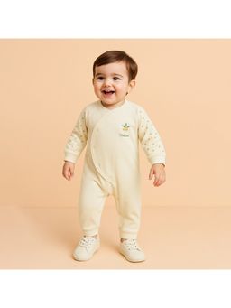 Kidbea - Organic Cotton Kids Full Sleeve Baby White Romper
