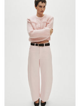 H&M - Women Pink Barrel Regular Waist Ankle Jeans