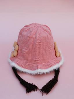 DukieKooky - Kids Winter Knitted Bucket Cap- Pink