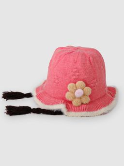 DukieKooky - Kids Winter Knitted Bucket Cap- Pink