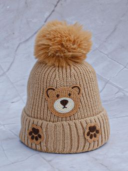 DukieKooky - Kids Winter Beanie Cap - Beige