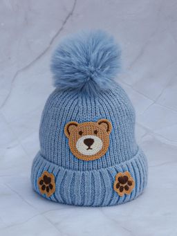 DukieKooky - Kids Winter Beanie Cap - Blue