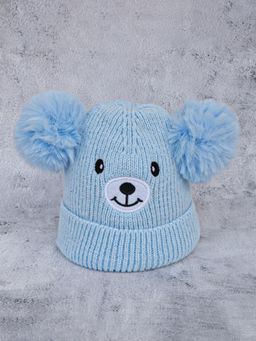 DukieKooky - Kids Winter Beanie Cap - Blue