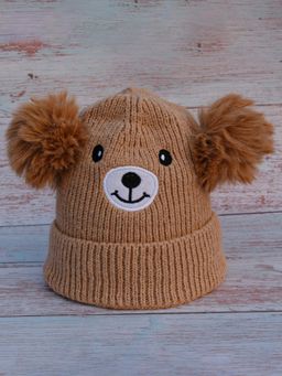 DukieKooky - Kids Winter Beanie Cap - Beige