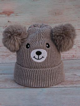 DukieKooky - Kids Winter Beanie Cap - Grey