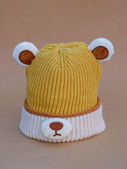 DukieKooky - Kids Winter Knitted Beanie Cap - Yellow