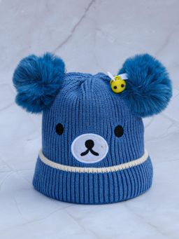 DukieKooky - Kids Winter Beanie Cap - Blue
