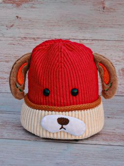 DukieKooky - Kids Winter Knit Bucket Cap - Red