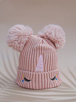 DukieKooky - Kids Winter Beanie Cap - Pink