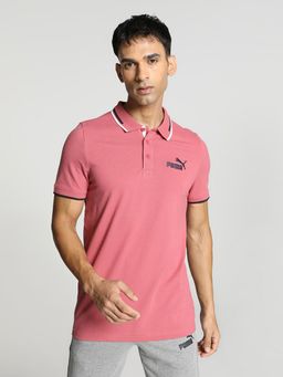 Puma - Collar Tipping Mens Pink Polo T-Shirt